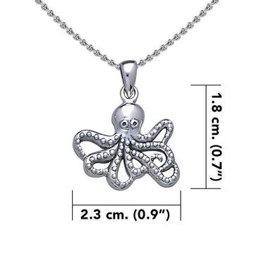 Octopus Silver Pendant with Chain Set TSE728 - Jewelry